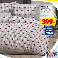 RANFORCE ÇİFT KİŞİLİK NEVRESİM SETİ 200X220 CM fiyat ve kampanya bilgisi